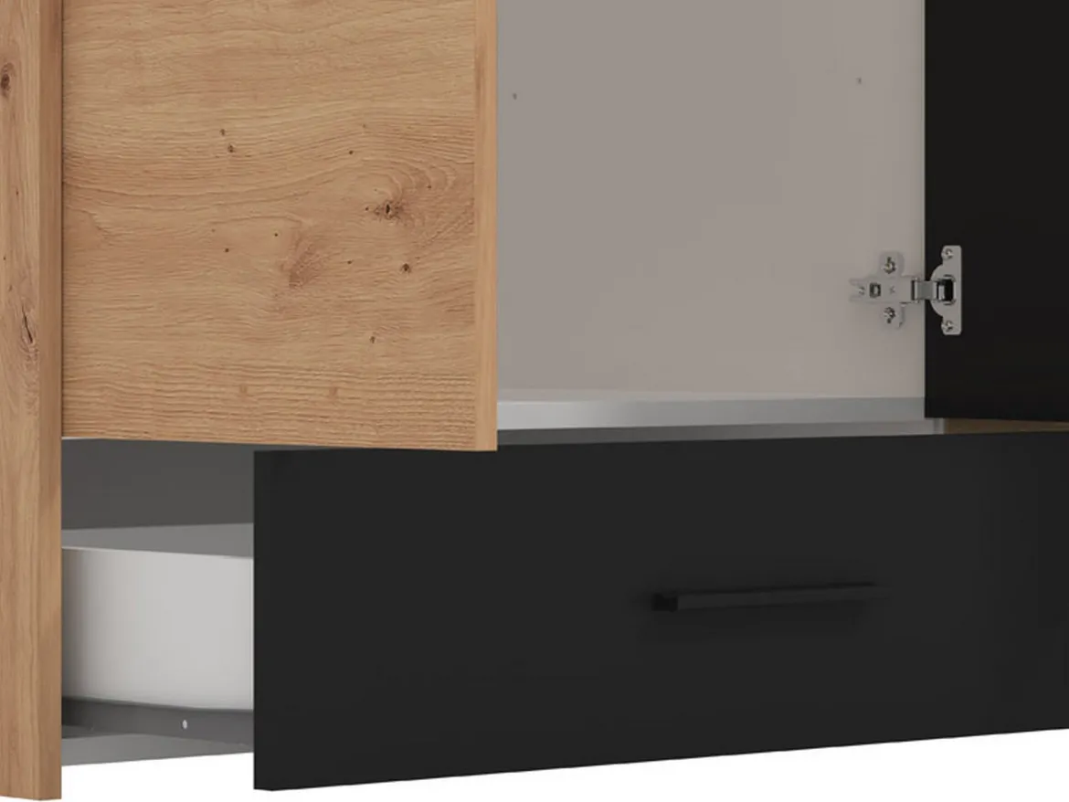 Guardaroba Grande Marrone Rovere Nodi Trasparente Appendiabiti 8 Ripiani 217x210h cm, Apertura Scorrevole - Soncino