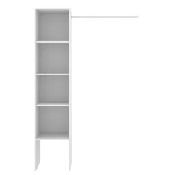 Guardaroba grande 4 ripiani bianco 137x185h cm - Adler
