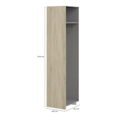 Guardaroba grande salvaspazio rovere e beige 99x160h cm - Alfangon