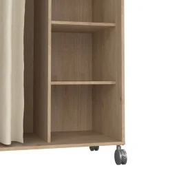 Guardaroba grande salvaspazio rovere e beige 99x160h cm - Alfangon