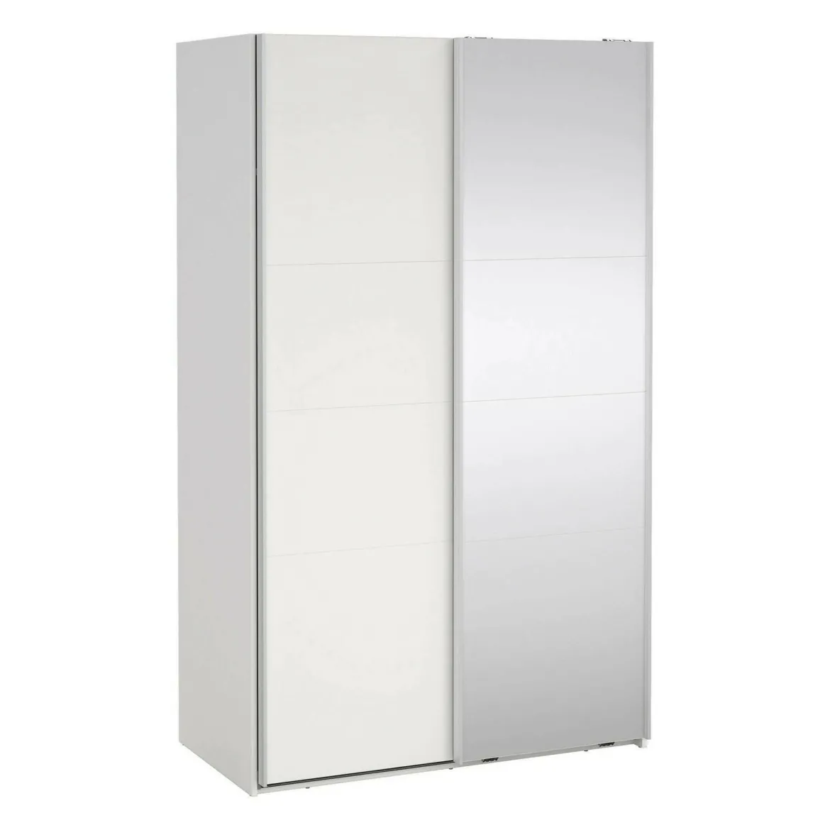 Guardaroba in legno bianco e trasparente 118x200h cm - Teheran