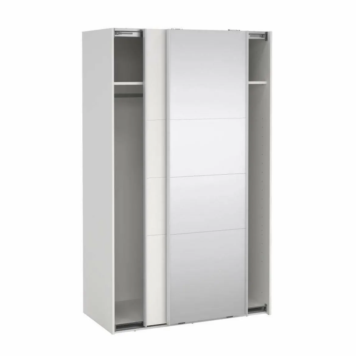Guardaroba in legno bianco e trasparente 118x200h cm - Teheran