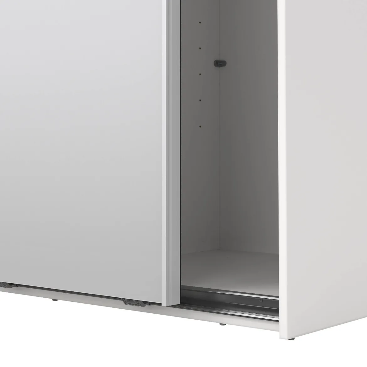 Guardaroba in legno bianco e trasparente 118x200h cm - Teheran