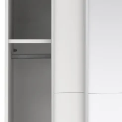 Guardaroba in legno bianco e trasparente 118x200h cm - Teheran