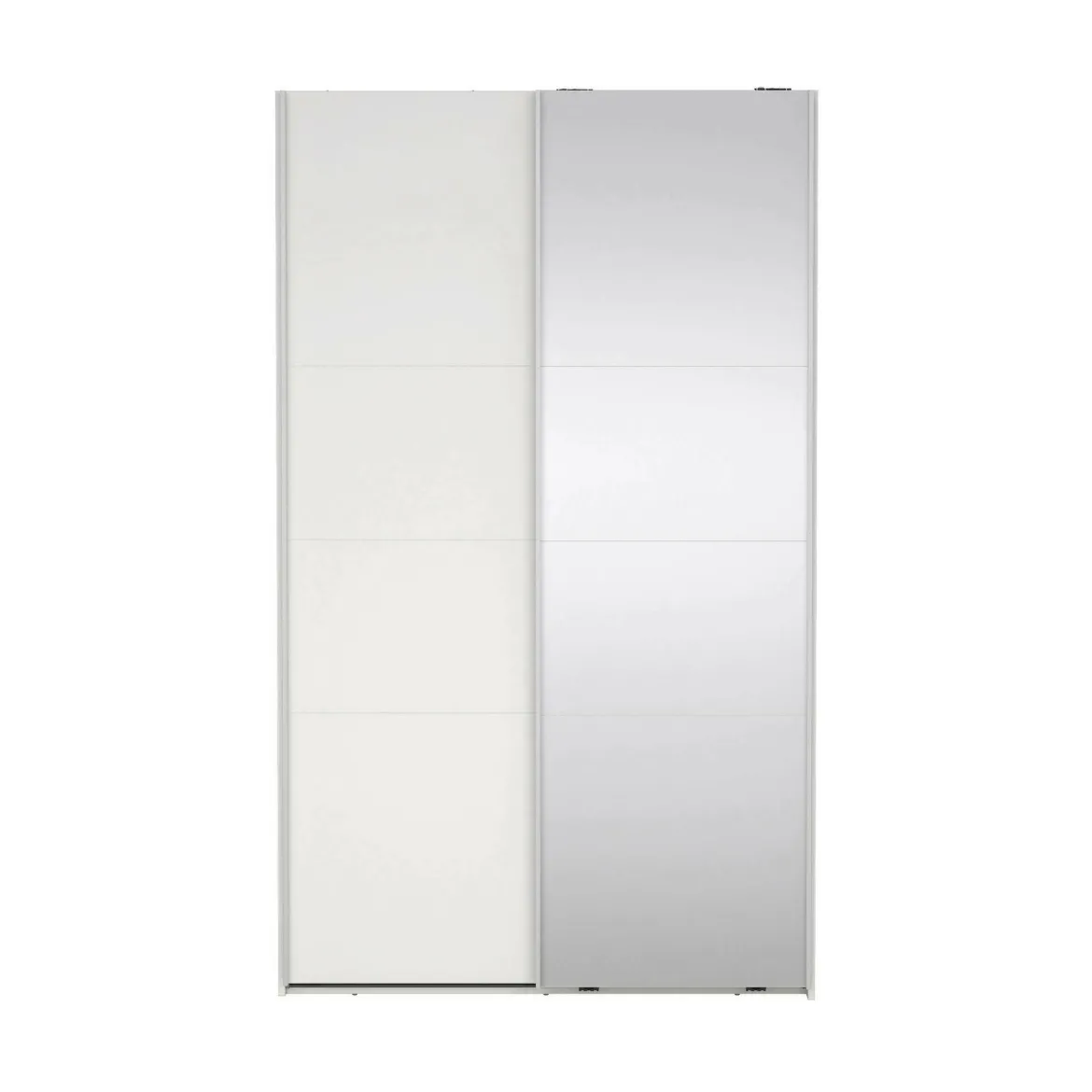 Guardaroba in legno bianco e trasparente 118x200h cm - Teheran