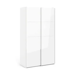 Guardaroba in legno bianco lucido 122x220h cm - Adria