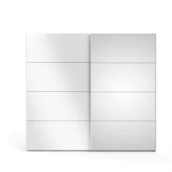 Guardaroba in legno bianco lucido 242x220h cm - Catalina