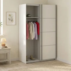 Guardaroba in legno bianco 135x200h cm - Ade