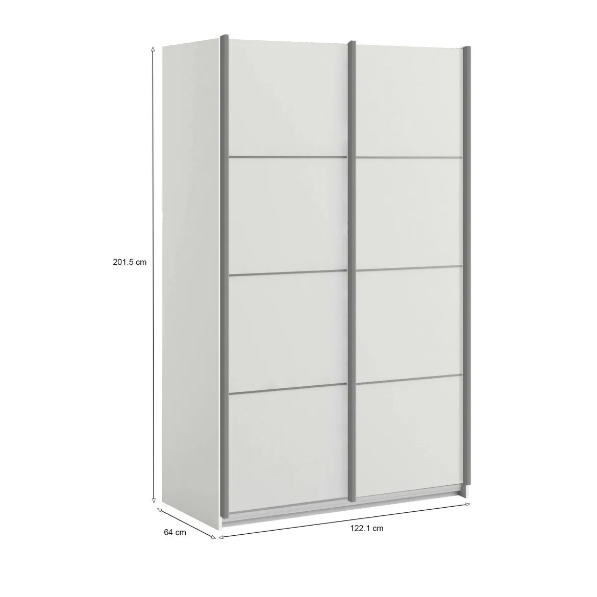 Guardaroba in legno bianco 135x200h cm - Ade
