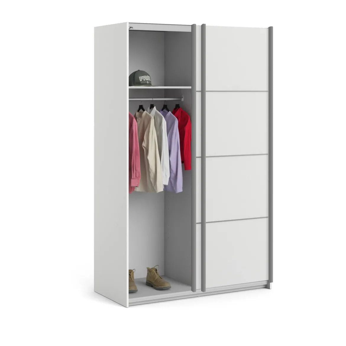 Guardaroba in legno bianco 135x200h cm - Ade