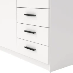 Guardaroba in legno bianco 150x218h cm - Alfano