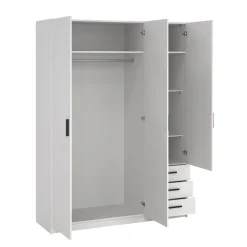 Guardaroba in legno bianco 150x218h cm - Alfano