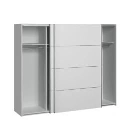 Guardaroba in legno bianco 242x201h cm - Acerno