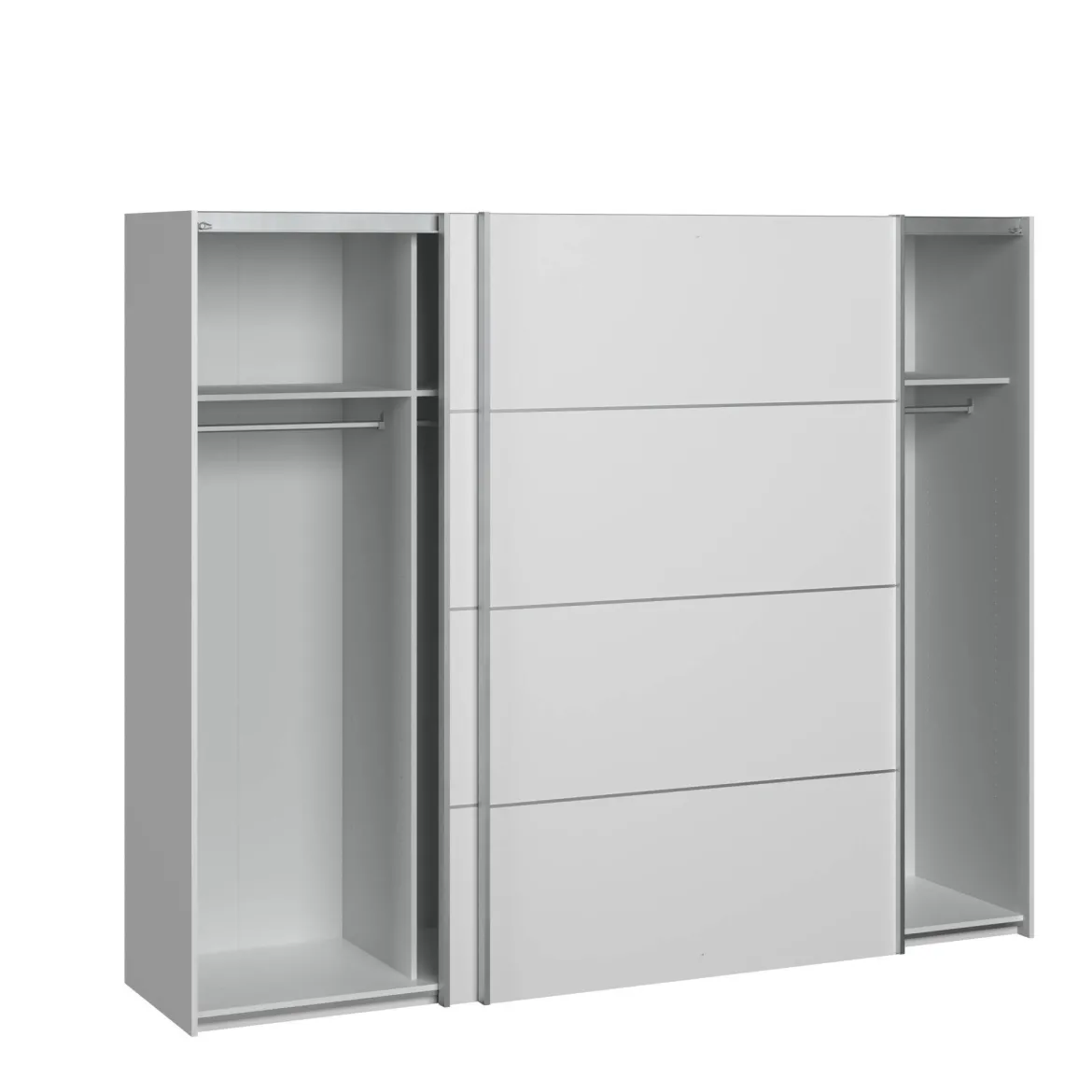 Guardaroba in legno bianco 242x201h cm - Acerno