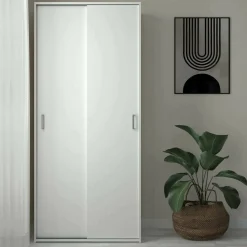 Guardaroba in legno bianco 90x195h cm - Alaysia