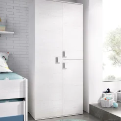 Guardaroba in legno bianco 90x202h cm - Abu
