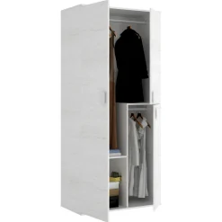 Guardaroba in legno bianco 90x202h cm - Abu
