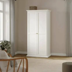Guardaroba in legno bianco 96x200h cm - Albiolo