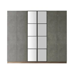 Guardaroba in legno marrone e grigio 207x183h cm - Gaja
