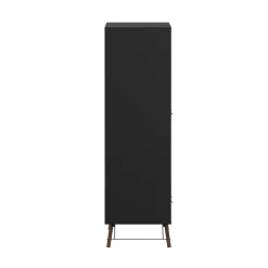 Guardaroba in legno nero e noce 150x200h cm - Virgil