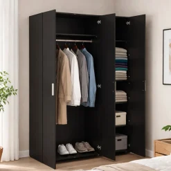 Guardaroba in legno nero 118x200h cm - Albacore