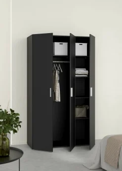 Guardaroba in legno nero 182x220h cm - Paeng