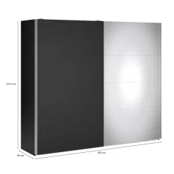 Guardaroba in legno nero 250x218h cm - Acciano