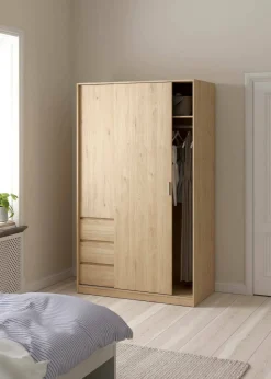 Guardaroba in legno rovere 118x200h cm - Sanjose