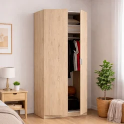 Guardaroba in legno rovere 81x184h cm - Artu