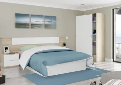 Guardaroba moderno rovere e bianco 120x200h cm - Adrenalin