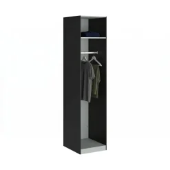 Guardaroba piccolo 1 ripiano nero 58x218h cm - Kaihime