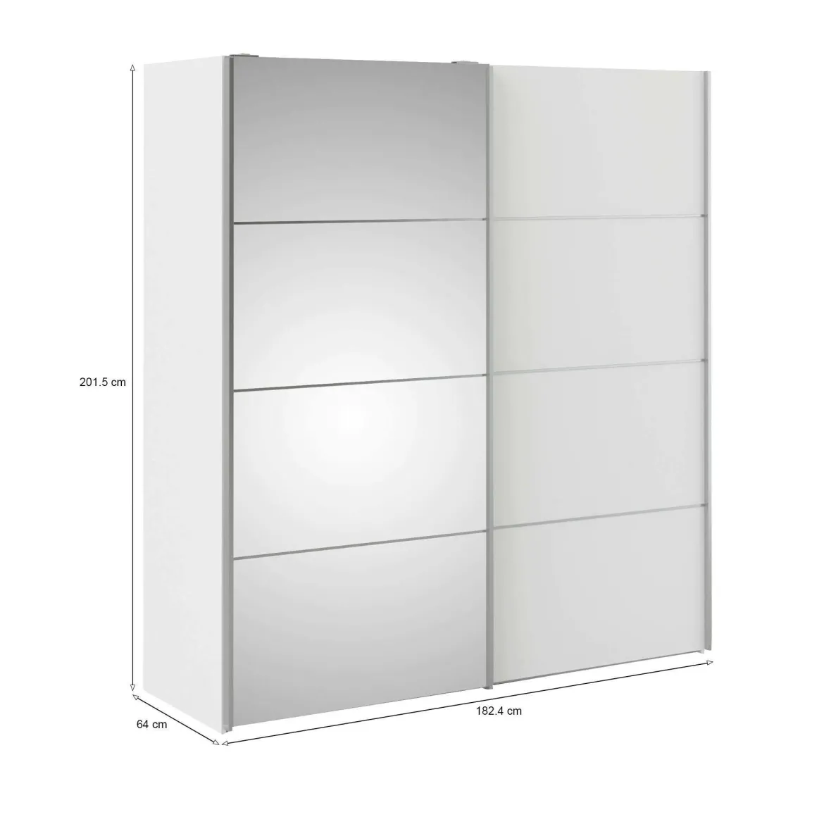 Guardaroba 5 ripiani bianco 182x201h cm - Cerreto