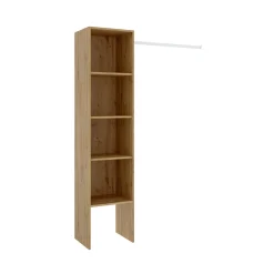 Guardaroba 4 ripiani effetto legno 137x185h cm - Adler