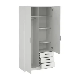 Guardaroba salvaspazio bianco e cemento 150x200h cm - Opi