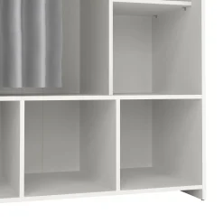 Guardaroba salvaspazio bianco e grigio 105x180h cm - Jal
