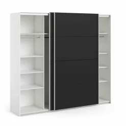Guardaroba salvaspazio bianco e nero 242x220h cm - Kauri