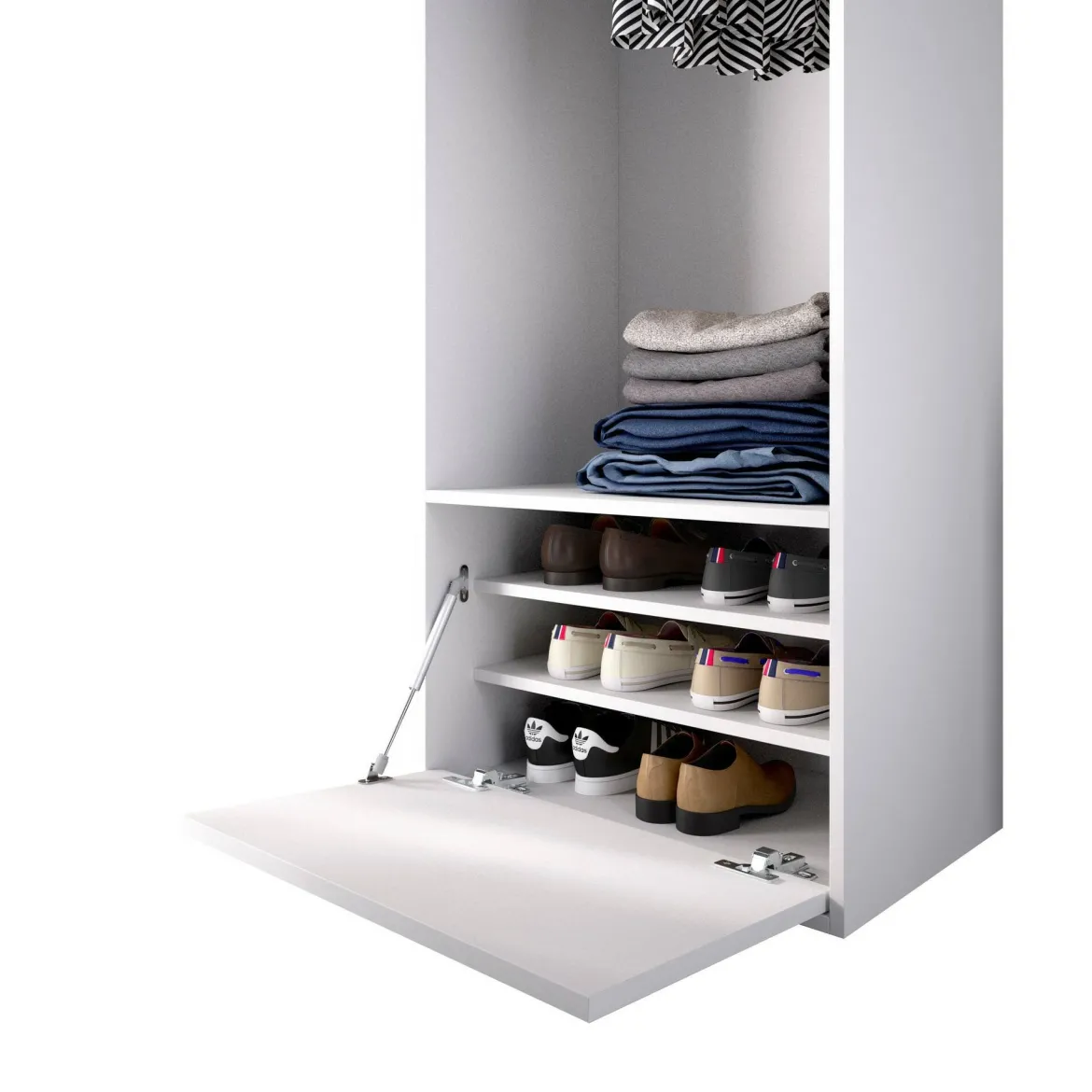 Guardaroba salvaspazio bianco e rovere 60x205h cm - Islamabad