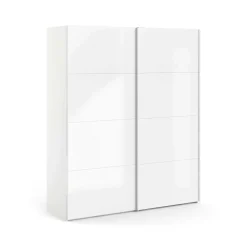 Guardaroba salvaspazio bianco lucido 182x220h cm - Portlouis