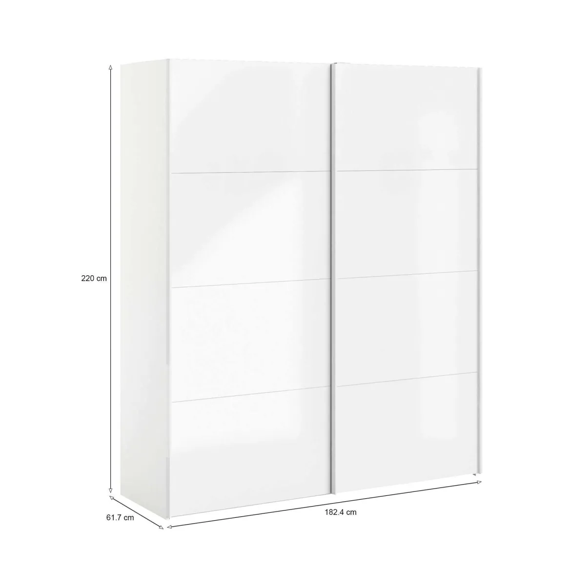 Guardaroba salvaspazio bianco lucido 242x220h cm - Badesse