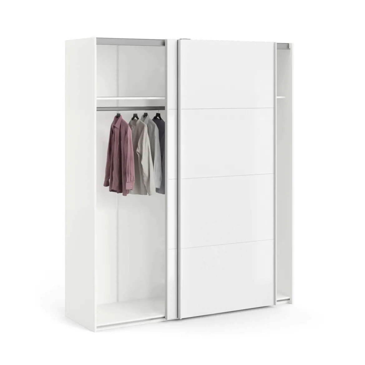 Guardaroba salvaspazio bianco lucido 242x220h cm - Badesse