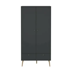 Guardaroba salvaspazio grigio e bianco 182x201h cm - Anela