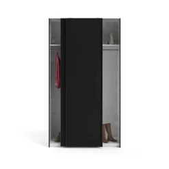 Guardaroba salvaspazio nero 122x220h cm - Severin