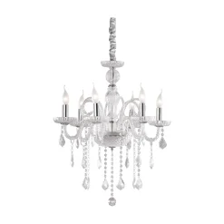 Ideal-Lux - Lampada a sospensione GIUDECCA SP6 TRASPARENTE, 58 x 58 x h90 cm, Trasparente