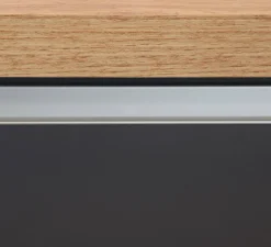 Isola centrale cucina design 155x90x90h cm antracite e rovere - Tartaro