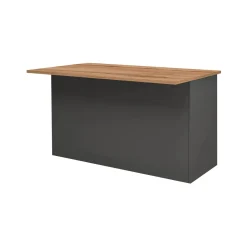 Isola centrale cucina design 155x90x90h cm antracite e rovere - Tartaro