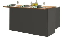 Isola centrale cucina design 155x90x90h cm antracite e rovere - Tartaro