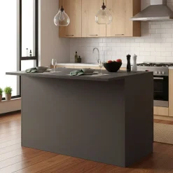Isola cucina economica 125x90x90h cm antracite e ardesia - Analiza