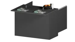 Isola cucina economica 125x90x90h cm antracite e ardesia - Analiza