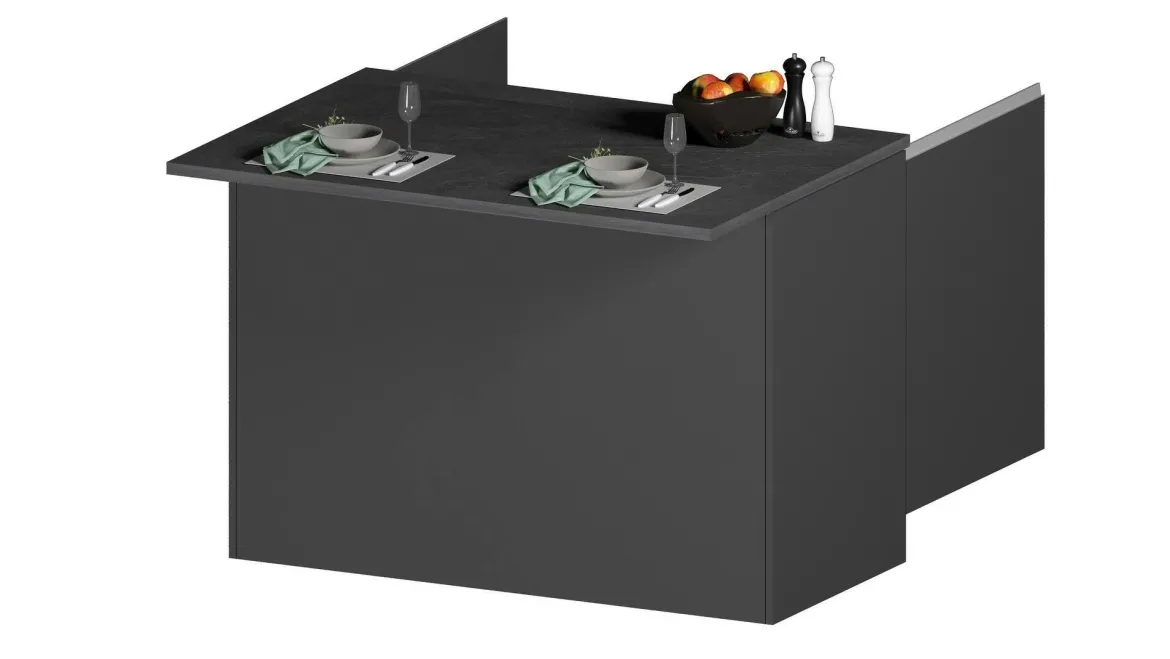 Isola cucina economica 125x90x90h cm antracite e ardesia - Analiza
