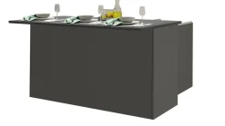 Isola cucina minimal con ante 155x90x90h cm antracite e ardesia - Tartaro